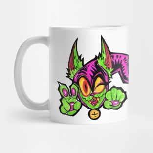 Green Cat Goblin Mug